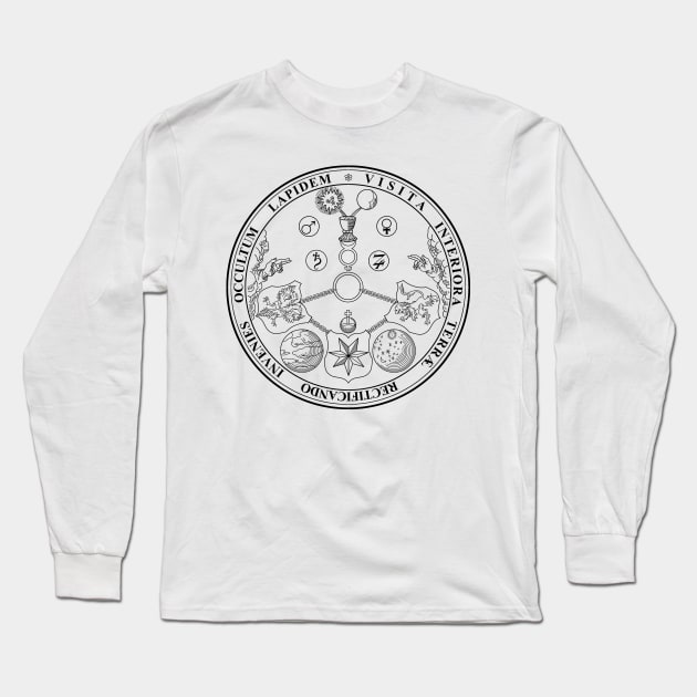 VITRIOL, Rosicrucian Secret Symbols, Esoteric Long Sleeve T-Shirt by StabbedHeart